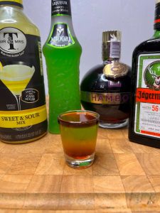 Sexy Alligator Shot - Layered Shot Recipe | Occasional Cocktails