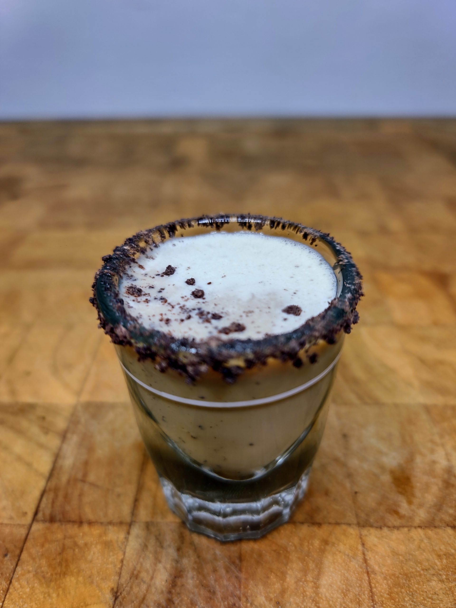 closeup of girl scout cookie shot on wooden table